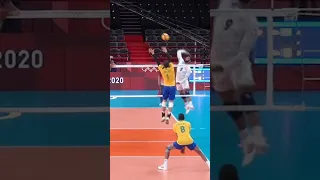 Spike true the shoulder by Ervin Ngapeth 🇫🇷#volleyball #shorts #volleyballtips