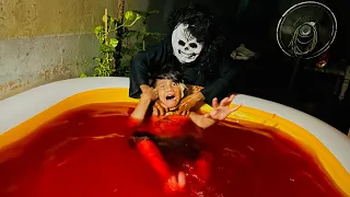 Living 24 hours in horror swimming pool 😱 || Ali ki chenkhain nikal gain 😳 ||