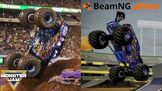 Recreating Monster Jams Best Tricks & Moments In BeamNG Drive!
