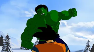 Hulk vs Goku fight animation.(the real battle begins. .)