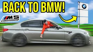 REBUILDING A WRECKED BMW M5 THEN TAKING IT BACK TO BMW