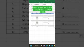 CARA MEMBUAT TANDA TANGAN ZIGZAG PADA EXCEL #excel #exceltips #exceltricks #exceltutorial