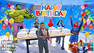 Avengers Celebrating Franklin Birthday in GTA 5 Hindi | GTAV Avengers | Franklin Birthday Party