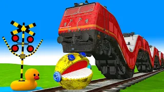 【踏切アニメ】あぶない電車 3 TRAIN Crossing, Fumikiri 3D Railroad Crossing Animation #1