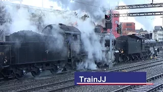 C 5/6 2978 “Elefant” & B 3/4 1367 Doppeltraktion | SBB Historic |Dampflok |Steam Locomotive|Rotkreuz