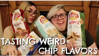 TASTING WEIRD CHIP FLAVORS | Riley Kyle