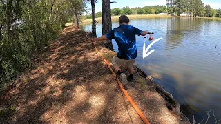 He Almost Got Bit by a Snake, TWICE while Bass Fishing