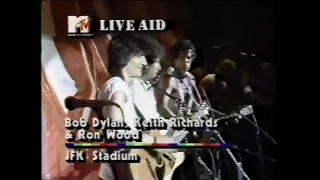 Bob Dylan, Keith Richards & Ron Wood - When The Ship Comes In (MTV - Live Aid 7/13/1985)