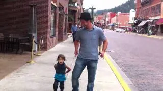 Learning to walk like a cowboy in the streets of Deadwood,