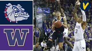 2019 College Basketball #9 Gonzaga vs #22 Washington Highlights