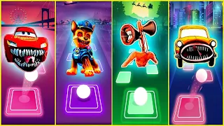 Mcqueen Eater🆚Paw Patrol Exe🆚Siren Head🆚Taxi Eater | Tiles Hop