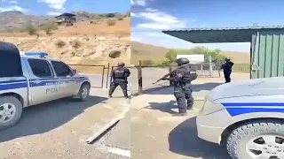 Gorusdan Qafana gedən yolda qurulan həmin Polis postundan Video Görüntülər