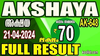 #shorts KERALA LOTTERY RESULT LIVE|AKSHAYA bhagyakuri ak648|Kerala Lottery Result