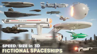 SPEED/SIZE COMPARISON 3D | Fictional SPACESHIPS 🛸