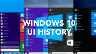 The History of Windows 10's UI