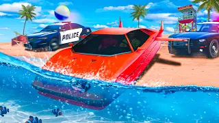 Trolling cops with a Submarine Car in GTA 5 RP!