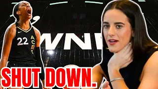 Caitlin Clark RUINS A'ja Wilson's Race Baiting NONSENSE! WNBA star shows SERIOUS MATURITY!