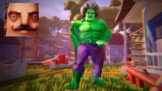 Hello Neighbor - My New Neighbor Scary Teacher HULK 3D History Gameplay Walkthrough