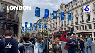 London  Walk 🇬🇧 OXFORD STREET, ⚽️ Regent Street to Piccadilly Circus|Central London Walking Tour|HDR