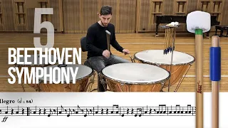 Orchestral Excerpts Timpani sheet - BEETHOVEN 5 Symphony Allegro #mallets #timpani #beethoven