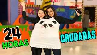 24 HORAS FAZENDO TUDO GRUDADA COM MINHA MÃE | Luluca