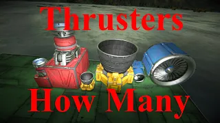 Space Engineers - Thrusters, power, and costs, engines