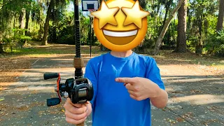 TEACHING KID to USE a BAITCASTER (DISASTER)