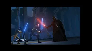 Ezra and Kanan vs Darth Vader scene-Star Wars Rebels