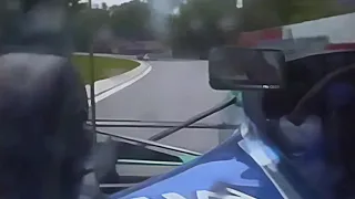 Acidente Senna visão carro do Schumacher 1080p