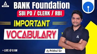 SBI PO | RBI | Clerk | Vocabulary | Bank Foundation Class | English | Part 1 | ADDA247 TELUGU