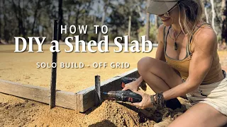 Installing a DIY concrete shed slab at my homestead