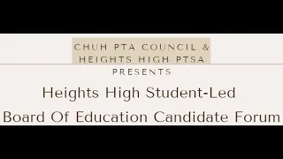 Board Of Education Candidate Forum - October 21, 2021