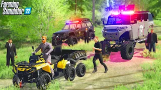 SUSPECT TRIES EVADING THE POLICE ON ATV'S! | CAN WE MAKE MILLIONS? FARMING SIMULATOR 22