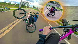 QUEBRAO DE FRENTE NO GRAU DE BIKE (BIKE VLOG)