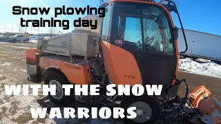 Snow plowing training day with the snow warriors