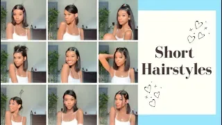 12 EASY SHORT HAIRSTYLES! ✨