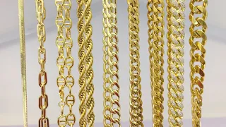 Popular 18K gold -plated hip -hop chain necklace for men