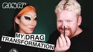 🧡NON BINARY DRAG QUEEN transformation + Q&A (confidence, gender, creativity) | RINA TV