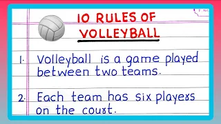 RULES OF VOLLEYBALL | VOLLEYBALL GAME | 5 | 10 RULES OF VOLLEYBALL