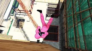 GTA 5 Squid Game Guard Jumping Off Highest Buildings (Ragdols & Fails) #3