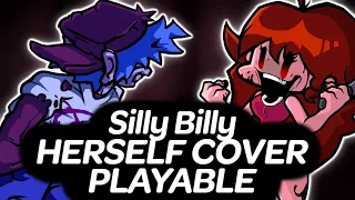 FNF Silly Billy but Girlfriend Faker sings it with LYRICS Cover | Friday Night Funkin'