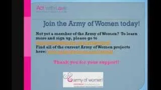 Army of Women Research Results: A conversation with Dr. David Spiegel.wmv