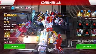 Playing Transformers earth wars using level 3 superion in alliance war