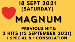 Foddy Nujum Prediction for Magnum - 18 September 2021 (Saturday)