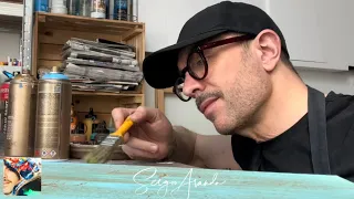 HOW TO PAINT ABSTRACT IN 15 MINUTES WITH ACRYLICS  / RUST DIY / INDUSTRIAL STYLE / ART DEMONSTRATION