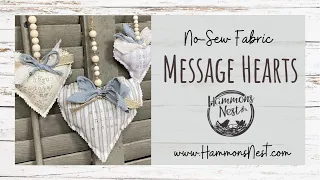 DIY Fabric Message Hearts
