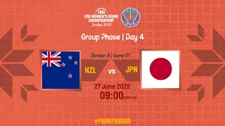 New Zealand v Japan | Full Basketball Game | FIBA U16 Women's Asian Championship 2022 | Division A