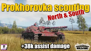 Prokhorovka scouting examples, North & South, +38k assist damage, best World of Tanks replays