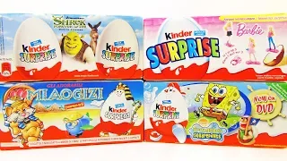 Раритетные Киндер Сюрпризы #29 ГУБКА БОБ,ШРЕК,БАРБИ SpongeBob,Barbie Rare Kinder Surprise unboxing