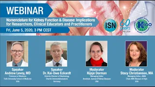 KDIGO-ISN Webinar on Nomenclature for Kidney Function & Disease